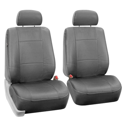 FH Group PU002SOLIDGRAY102 Universal Fit Faux Leat