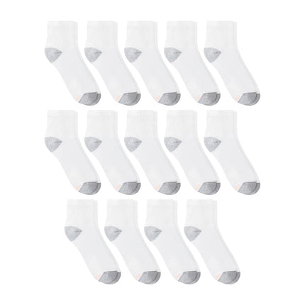 Hanes Women's Value, Ankle Soft Moisture-Wicking Socks, Available in 10 and 14-Packs, White-14, 4-8 UK (Pack of 14)