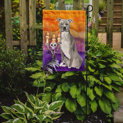Caroline's Treasures CK3194GF Hallween Staffordshire Bull Terrier Flag Garden Size, Small, Multicolor