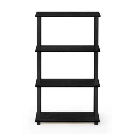 Furinno TURN-S-TUBE 4-Tier Tool-Free Corner Open Shelf, Espresso