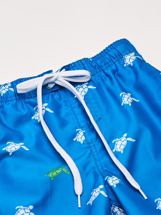 Kanu Surf Boys' Big Terrapin Turtle Quick Dry Beach Board Shorts Swim Trunk, Royal Blue, Medium (10/12)