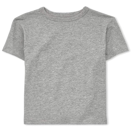 The Children's Place Boys' Uniform Basic Layering Tee, Smokeb10, S (5/6)