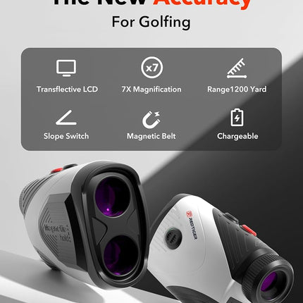 REDTIGER 1200 Yards Golf Range Finder with Slope, 7X Magnification