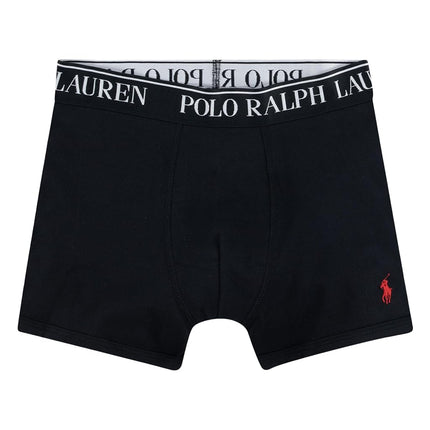 POLO RALPH LAUREN Boys' 3-Pack Boxer Briefs, Grey/Black, L