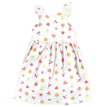 Hudson Baby Baby Girls' Cotton Dresses, Fruit Salad, 2T