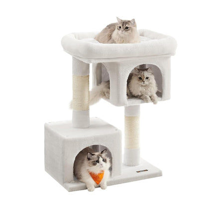 Feandrea Cat Tree, 40.6-Inch Cat Tower, Plush Cond