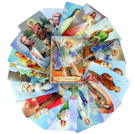 Pack of 54 Assorted Holy Cards with Catholic Saint