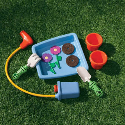 Little Tikes 2-in-1 Garden Wheelbarrow - Green Fun for Toddlers - Active Play - Includes Real Water Sprayer, Flower Pots, Fabric Shade, & More - Ages 2 to 5 Years