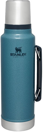 Stanley Classic Legendary Termo 1.4 L, Boca Ancha con Tapa y Vaso Antiderrames, Mantiene las Bebidas Calientes o Frías, Portátil para Viajes, Botella Térmica Aislada de Acero Inoxidable, Sin BPA, Hammertone Lake