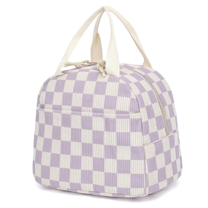 Corduroy Lunch Box for Women Girls, Cooler Lunch B