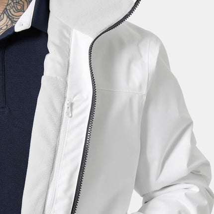 Helly Hansen Men's Crew Hooded Midlayer Jacket 2, White, 2XL