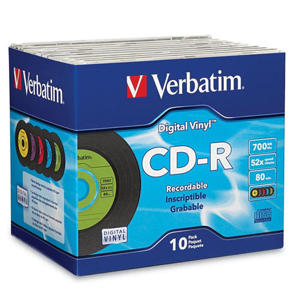 Verbatim CD-R Blank Discs 700MB 80min 52X Recordab