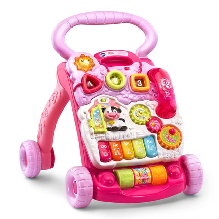 Andador de aprendizaje VTech Sit-to-Stand (embalaje sin frustraciones), rosa
