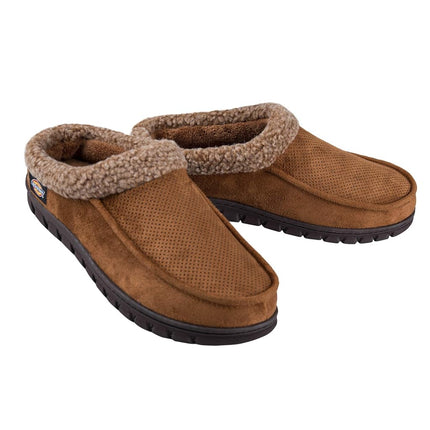 Dickies Men's Open and Closed Back Memory Foam Slippers with Indoor/Outdoor Sole, Medium Tan, UK
