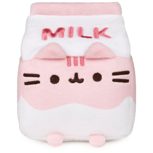 GUND Peluche de gato Pusheen Strawberry Milk, para mayores de 8 años, rosa/blanco, 6"