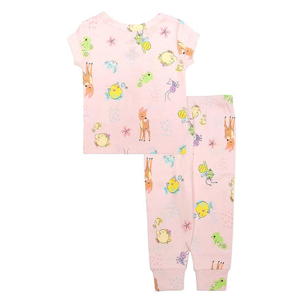 Disney Girls Fitted Cotton Two Piece Pyjama Set, Fun Together, 24 Months