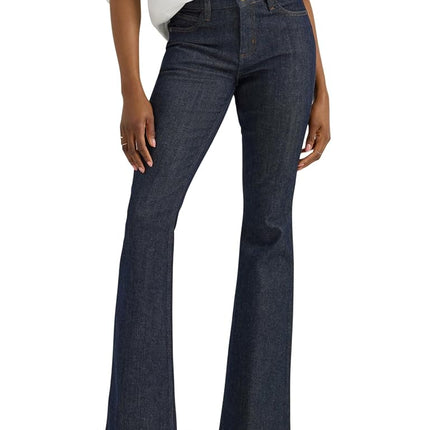 Lee Women's Legendary Mid Rise Flare Jean, Indigo 