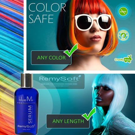 Soin protecteur RemySoft blueMax 60 ml Sans danger pour les extensions, les tissages et les perruques