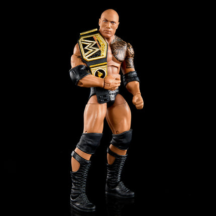 Mattel WWE The Rock Top Picks Elite Collection Figura de acción, articulación y detalles realistas, accesorios intercambiables, 15 cm