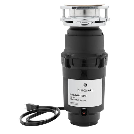 GE GFC565W Garbage Disposer, Black
