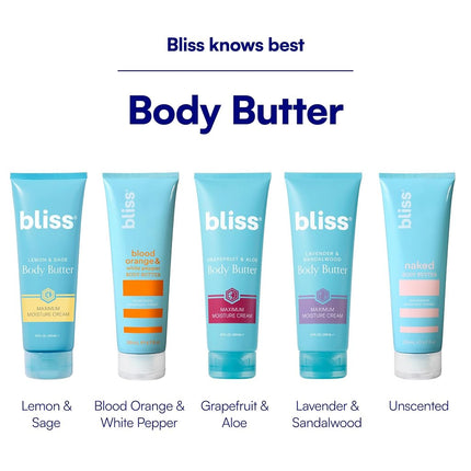 Bliss Grapefruit & Aloe Body Butter Moisturizer - 6.7 Fl Oz - Dry Skin