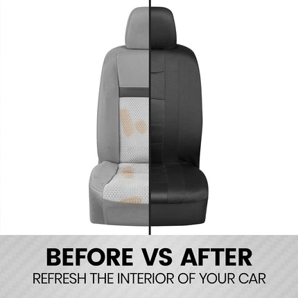 BDK CarXS Black Car Seat Covers Full Set with Matching Set of Floor Mats for SUV, Car, & Truck - Car Seat Covers Front Seats & Bench Seat Cover Car Seat Protector Car Mats Full Set Interior Covers