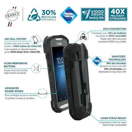 MOBILIS Rugged Case for Zebra TC51 - TC52 - TC56 - TC57 with Hand Strap