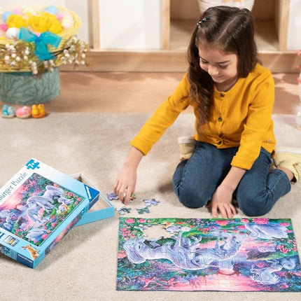 Ravensburger Unicorns in Sunset Glow 150 piece Jigsaw Puzzle with Extra Large Pieces for Kids Age 7 Years +