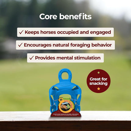 Horsemen's Pride Jolly Hay Ball Stall Toy for Horses, Blue