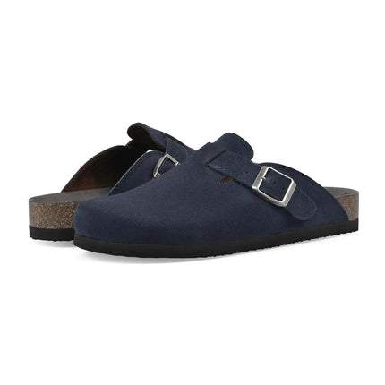 WHITE MOUNTAIN Women's Bari Comfort-Molded Clogs, Navy/Suede, 9