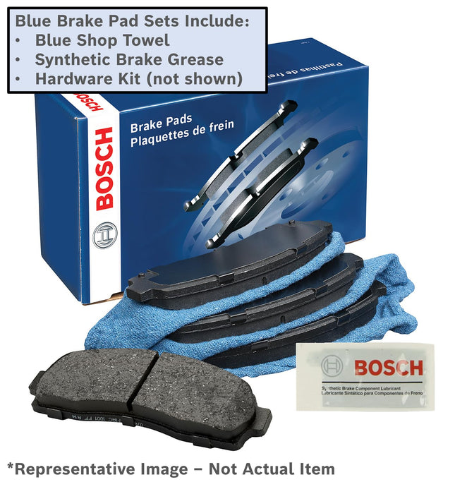 BOSCH BE1086H Blue Ceramic Disc Brake Pad Set With Hardware - Compatible With Select Acura RDX; Honda Accord Crosstour, Crosstour, CR-V; REAR