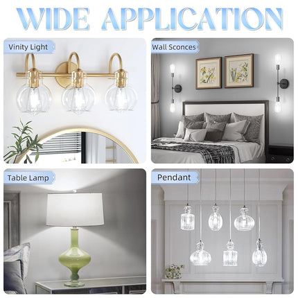 Ampoule GvvooHome E26, Ampoules Edison non-dimmables équivalentes à 60 watts LED, blanc lumière du jour 4000K, ampoules vintage ST58, IRC 90+, 6W 600LM, culot moyen E26, verre transparent, lot de 18