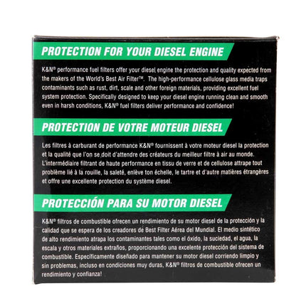 K&N Diesel Fuel Filter: Performance Fuel Filter, Premium Engine Protection, Compatible with 2003-2007 Ford Truck 6.0L Powerstroke Diesel Engines, PF-4100