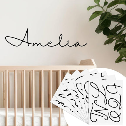 BOAO Personalized Name Wall Decal Large Cursive Le