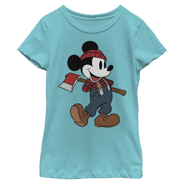 Disney Characters Lumberjack Mickey Girl's Solid C