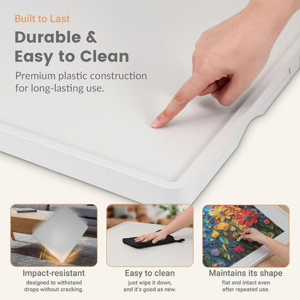 ALL4JIG 1500 Pieces Rotating Plastic Puzzle Board with 6 Sliding Drawers and Protective Cover, 360° Lazy Susan Design, 34.25"x26.38" Portable Spinning Puzzle Table for Adults, Ideal Mum