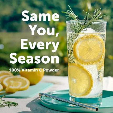 Pure Ascorbic Acid Powder (Water Soluble Vitamin C Powder), 1 KG (2.2 Pounds), Immune Vitamins for Immune System Booster and Strong Antioxidant for Making Serum or Adding to Smoothie and Drinks