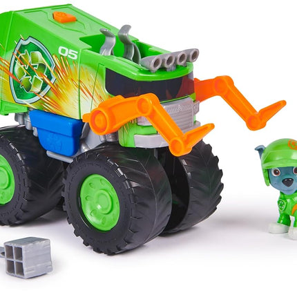 Paw Patrol: Rescue Wheels Rocky’s Recycle Truck, Toy Truck with Projectile Launcher and Collectible Action Figure, Kids’ Toys for Boys & Girls Ages 3+