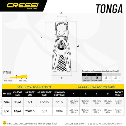Cressi Tonga, Black/Pink, S/M