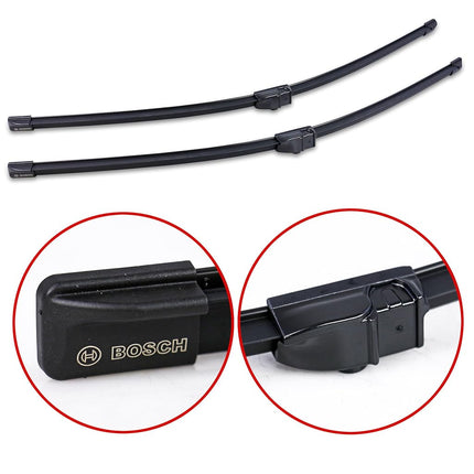 Bosch Wiper Blade Aerotwin A034S, Length: 650mm/650mm – Set of Front Wiper Blades - Only for Left-Hand Drive (EU)