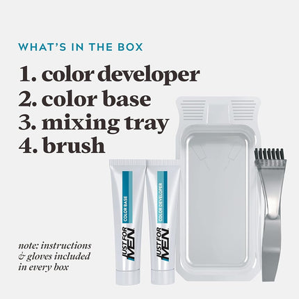 Just For Men Mustache and Beard Brush-In Color Gel, Darkest Brown (Pack of 3, Packaging May Vary)