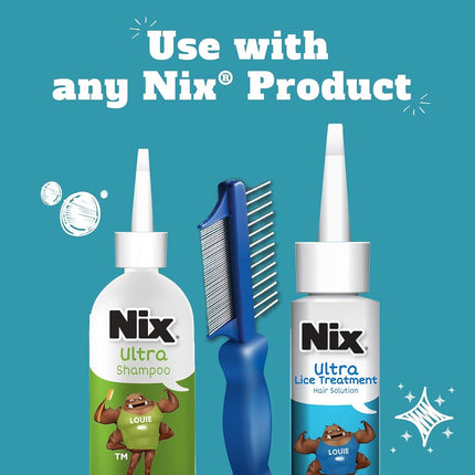 Nix Premium Metal 2-Sided Lice Removal Comb | Designed to Remove Lice and Nits