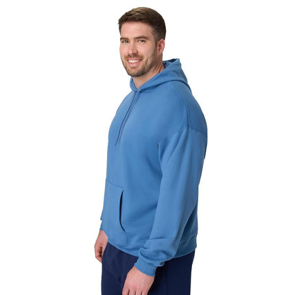 Hanes Men's EcoSmart Hoodie, Midweight Fleece, Pullover Hooded Sweatshirt, Denim Blue, L