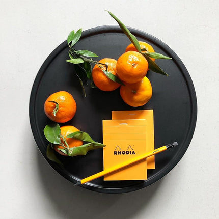 RHODIA 11200C - Stapled Notepad N°11 Orange - A7 - Small Squares - 80 Detachable Sheets - 80g Clairefontaine Paper - Soft, Resistant and Waterproof Coated Card Cover - Basics