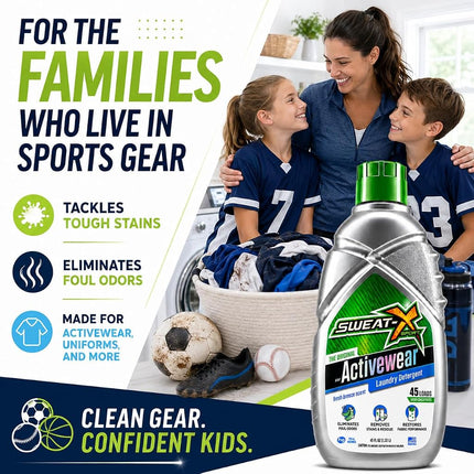 SWEATX Activewear Laundry Detergent Liquid, 45 Loads