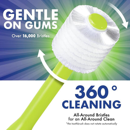 Brilliant Child Toothbrush by Baby Buddy - Ages 2-5 Years, When Molars Appear, BPA Free Micro Bristles Clean All-Around Mouth, Kids Love Them, 1 Count, Lime