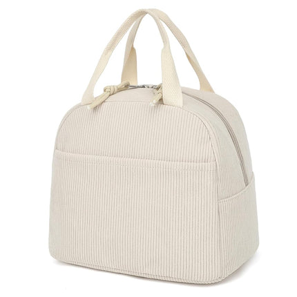Corduroy Lunch Box for Women Girls, Cooler Lunch B