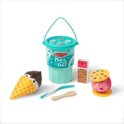 Melissa & Doug Juguetes de viaje 2 en 1: Pasteles, galletas y helados, juguetes de viaje de comida de juego para niños y niñas de 3 años en adelante