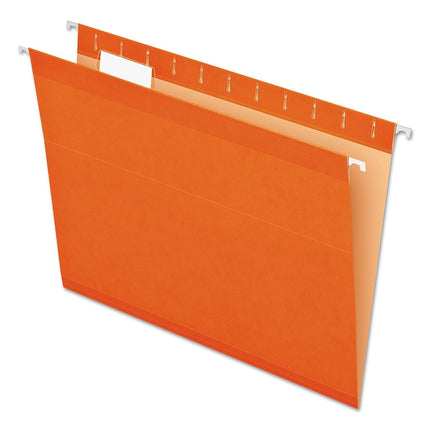 Pendaflex Hanging Folder, Orange, 1/5 Tab, Letter,