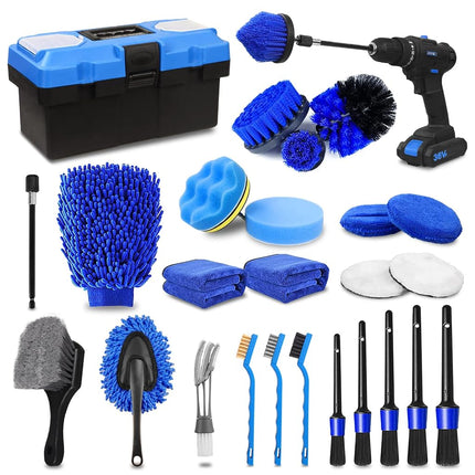 27Pcs Car Detailing Kit, Car Detailing Brush Set, 